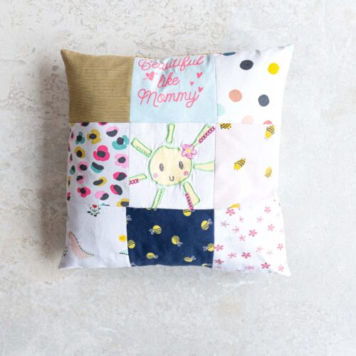 Kussen in pastel tinten Memory herinneringsknuffel als kraamcadeau of rouwgeschenk